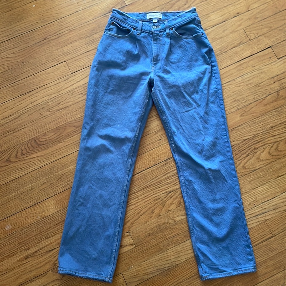 Abercrombie Curve Love Mid Rise Baggy Jean